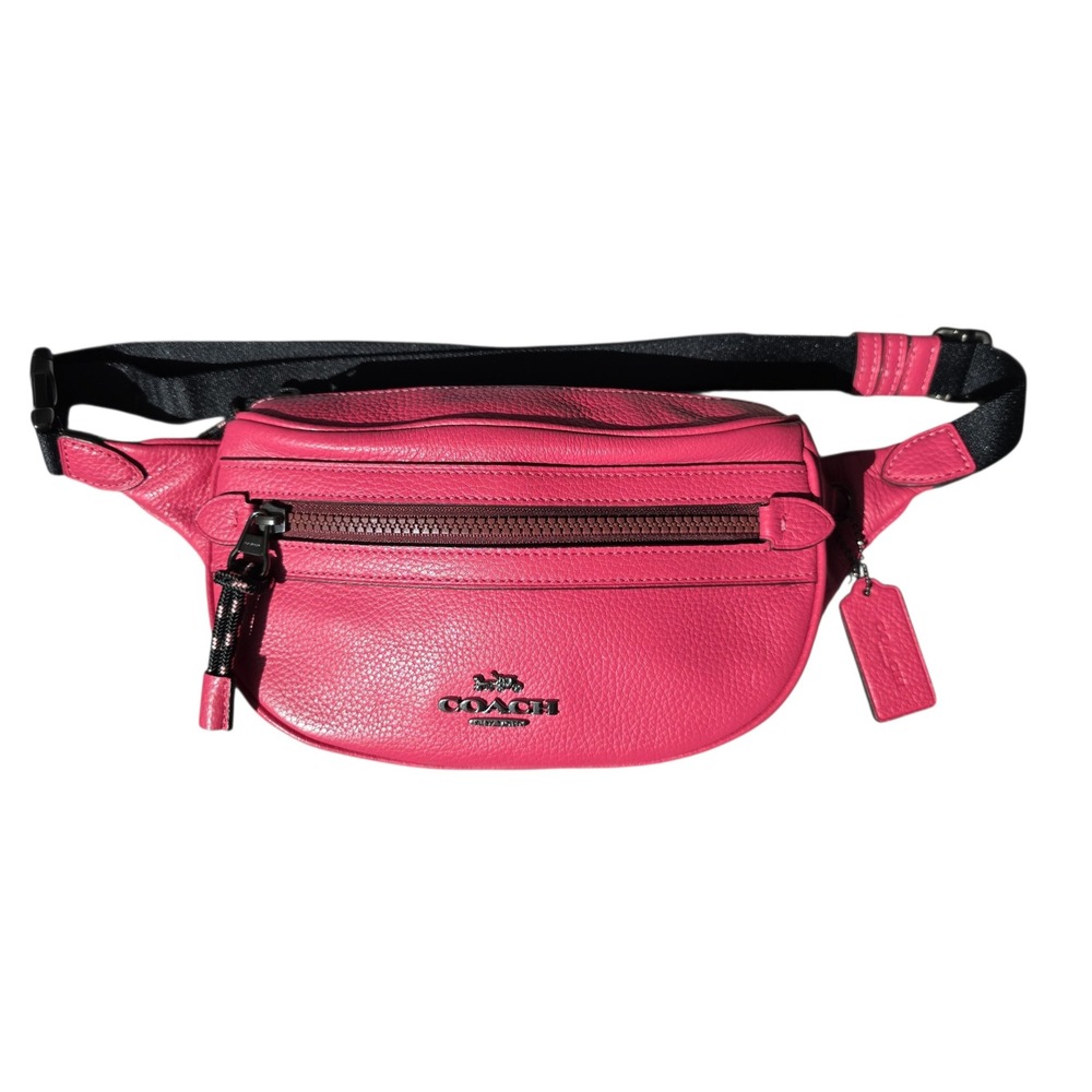 Coach Leather Vale Belt Bag no. 84230 Dark Pink Refined Pebble Leather NWOT
